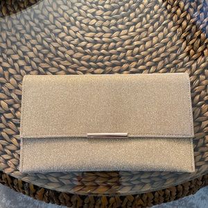 Gold glitter clutch